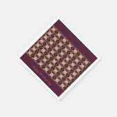 Donkere pruim en olijfgroen servet (Hoek)