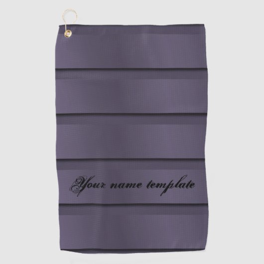 donkere purle achtergrond en personalisiere golfhanddoek (Voorkant)