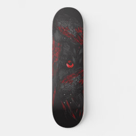 Donkere Raaf Carmozijnrood Oog Street Art Skateboa Persoonlijk Skateboard