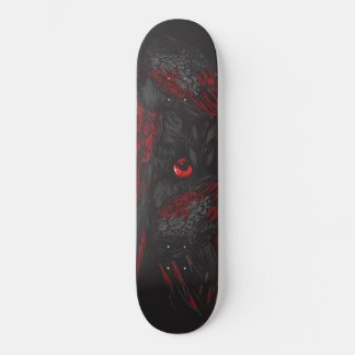 Donkere Raaf Carmozijnrood Oog Street Art Skateboa Persoonlijk Skateboard