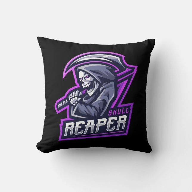 Donkere Reaper Zeis Straatstijl Kussen (Voorkant)