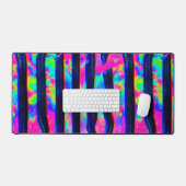 Donkere Regenboog Glitch Bars Bureaumat (Keyboard & Muis)