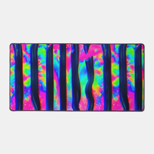 Donkere Regenboog Glitch Bars Bureaumat (Voorkant)
