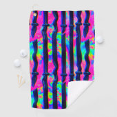 Donkere Regenboog Glitch Bars Golfhanddoek (Insitu)
