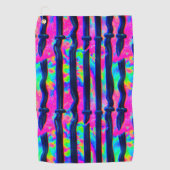 Donkere Regenboog Glitch Bars Golfhanddoek (Voorkant)
