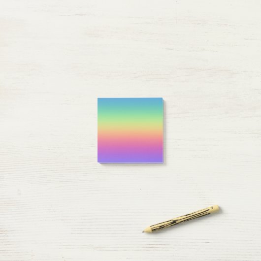 Donkere regenbooggradiënt post-it® notes (Op bureau)