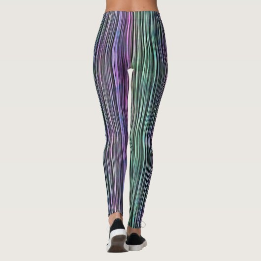 Donkere regenboogpenseelstreken: leggings (Achterkant)