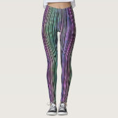Donkere regenboogpenseelstreken: leggings (Voorkant)