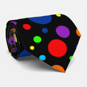 Donkere regenboogspots Stropdas (Opgerold)