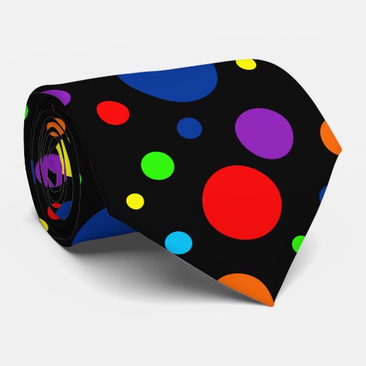 Donkere regenboogspots Stropdas (Opgerold)