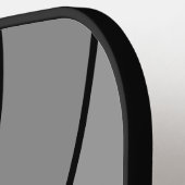 Donkere Retro Gradiënt Cirkel Regenboog met Naam Pickleball Paddle (Links Detail)