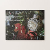 Donkere retro kerstboom legpuzzel (Horizontaal)