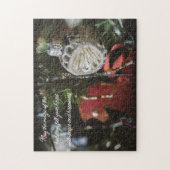 Donkere retro kerstboom legpuzzel (Verticaal)