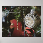 Donkere retro kerstboom poster (Voorkant)