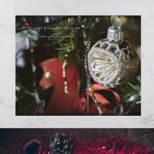 Donkere retro kerstboom poster