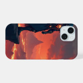 Donkere Ridder van Vlammen iPhone 15 Case (Achterkant horizontaal)