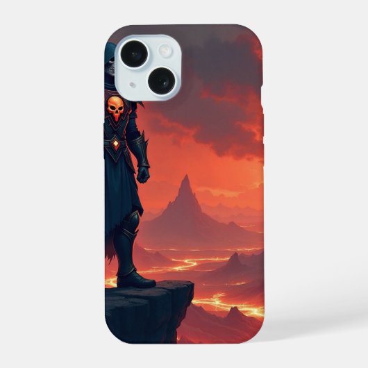 Donkere Ridder van Vlammen iPhone 15 Case (Achterkant)