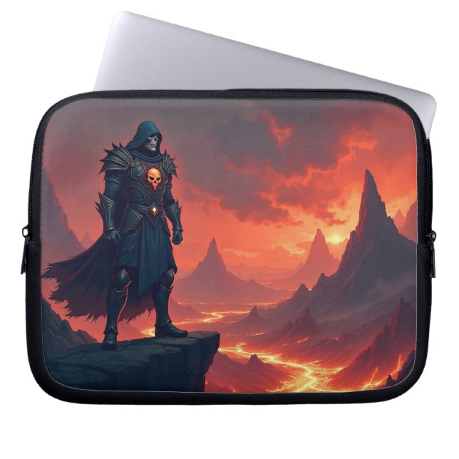 Donkere Ridder van Vlammen Laptop Sleeve (Voorkant)