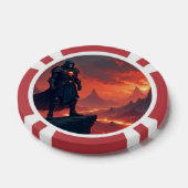 Donkere Ridder van Vlammen Poker Chips (Enkel)