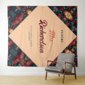 Donkere Rijk Bloemendecor Bruidsfeest Wandkleed (In Situ (horizontaal))