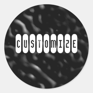 Donkere rimpels - Sjabloon Ronde Sticker