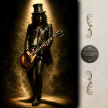 Donkere Rock Gitaar Legende Decoupage