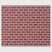 Donkere rode, 8-bits, gepixeleerde grafische vormg cadeaupapier (Vlak)