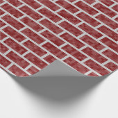 Donkere rode, 8-bits, gepixeleerde grafische vormg cadeaupapier (Hoek)