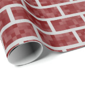 Donkere rode, 8-bits, gepixeleerde grafische vormg cadeaupapier (Rol Hoek)