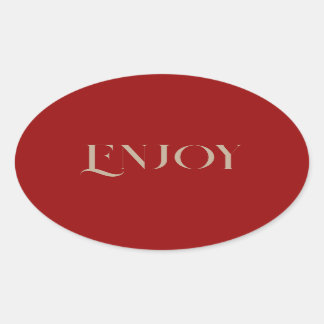 Donkere rode achtergrond Geniet van Sticker
