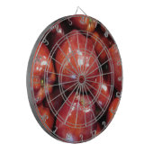 Donkere rode appels dartbord (Voorkant Links)