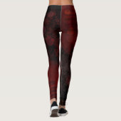 Donkere rode bubels leggings (Achterkant)