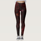 Donkere rode bubels leggings (Voorkant)