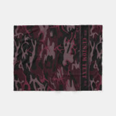 Donkere rode camera met aangepaste tekst fleece deken (Voorkant (Horizontaal))