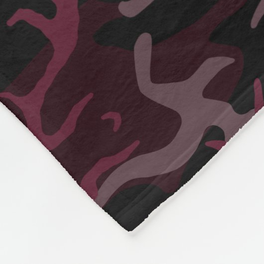 Donkere rode camera met aangepaste tekst fleece deken (Hoek)