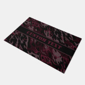 Donkere rode Camo Doormat met aangepaste briefing Deurmat (Schuin)