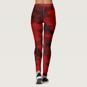 Donkere Rode Camouflage-Leggings Leggings (Achterkant)