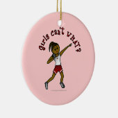 Donkere rode druppel keramisch ornament (Rechts)