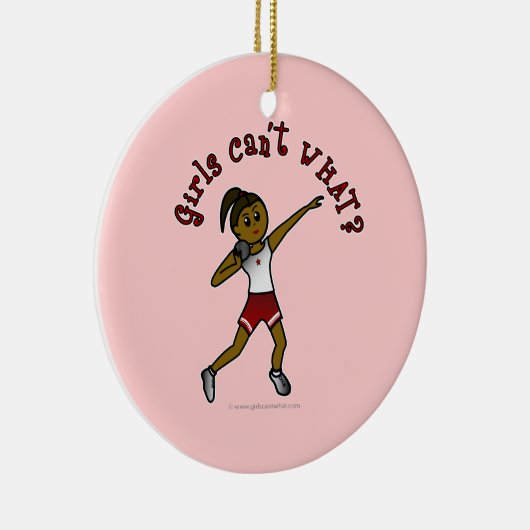 Donkere rode druppel keramisch ornament (Rechts)