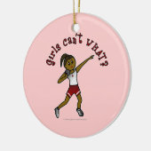 Donkere rode druppel keramisch ornament (Links)