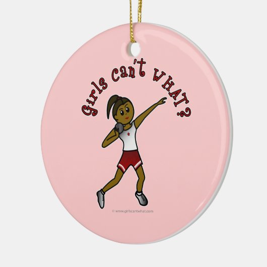 Donkere rode druppel keramisch ornament (Links)