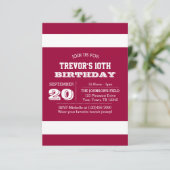 Donkere Rode en Witte Team uitnodiging van de Dag (Staand voorkant)