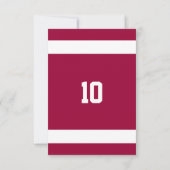 Donkere Rode en Witte Team uitnodiging van de Dag (Achterkant)