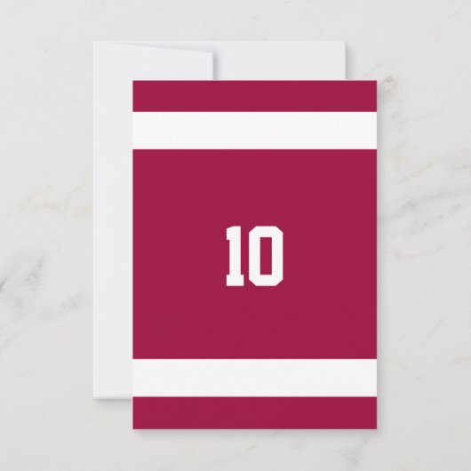 Donkere Rode en Witte Team uitnodiging van de Dag (Achterkant)