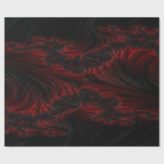 Donkere rode en zwarte golven en behang cadeaupapier (Vlak)