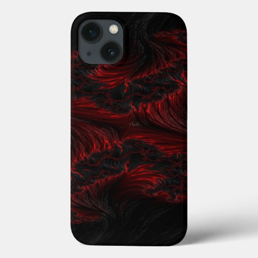 Donkere rode en zwarte golven en behang Case-Mate iPhone case (Achterkant)