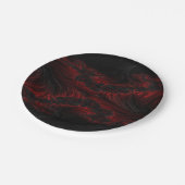 Donkere rode en zwarte golven en behang papieren bordje (Gekanteld)
