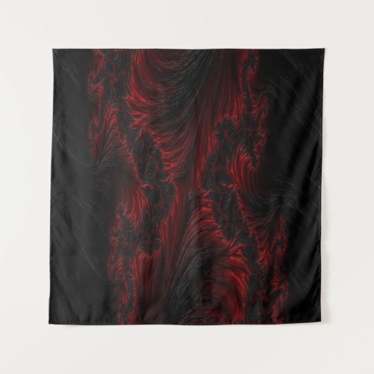 Donkere rode en zwarte golven en behang wandkleed (Voorkant (horizontaal))