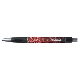 Donkere rode faux Glitter sparkles Glamor Personal Pen