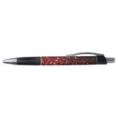Donkere rode faux Glitter sparkles Glamor Personal Pen (Bovenkant)